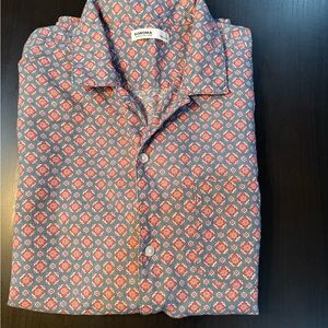 Sonoma Men's Red and Blue Geometric Shirt